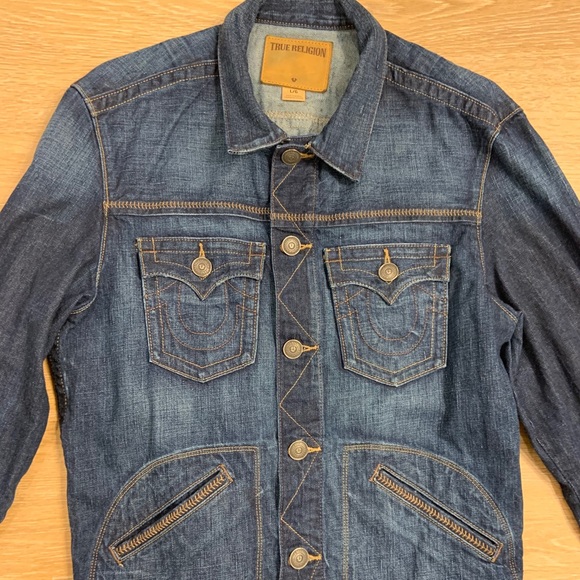 mens jean jacket true religion